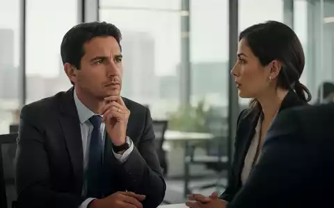 Zwei Kollegen in einem modernen Büro während eines Gesprächs, bei dem einer der beiden den Blick abwendet, um sich zu konzentrieren. - Foto: über boerse-global.de