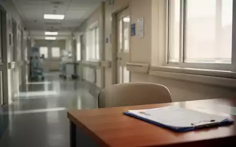 Ein leerer Flur in einer modernen Klinik mit natürlichem Lichteinfall, der die angespannte Atmosphäre im Gesundheitswesen symbolisiert. - Foto: über boerse-global.de