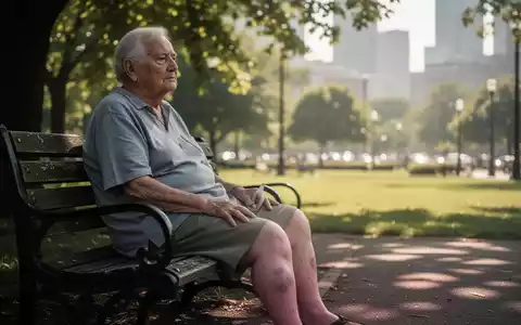 Eine ältere Person ruht im Schatten eines sommerlich heißen Tages, wobei der Fokus auf den Beinen liegt. - Foto: über boerse-global.de