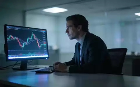 Ein Börsenhändler an einem modernen Schreibtisch vor Monitoren mit Finanzdaten. - Foto: über boerse-global.de