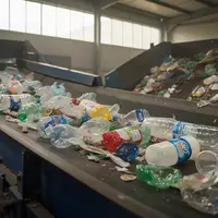 Sortieranlage für Verpackungsabfälle auf einem Förderband in einer industriellen Umgebung. - Foto: über boerse-global.de