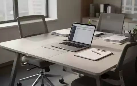 Ein aufgeräumter, moderner Büroarbeitsplatz mit Laptop und Notizblock in hellem, natürlichem Tageslicht. - Foto: über boerse-global.de