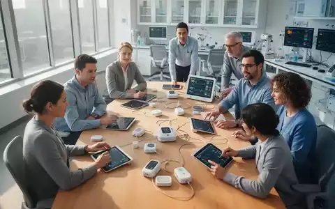 Ein Team von Fachleuten arbeitet in einem modernen, hellen Labor an technologischen Lösungen für die Medizintechnik. - Foto: über boerse-global.de