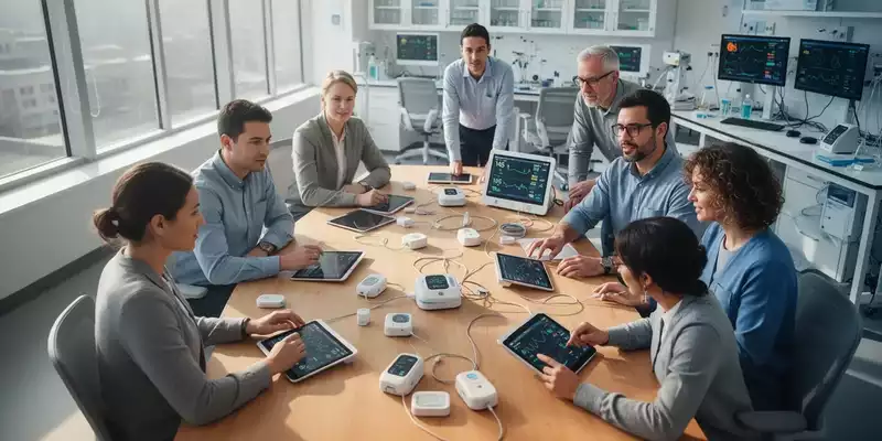 Ein Team von Fachleuten arbeitet in einem modernen, hellen Labor an technologischen Lösungen für die Medizintechnik. - Foto: über boerse-global.de