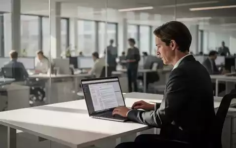 Ein professioneller Mitarbeiter arbeitet an einem Laptop in einem modernen Büro und prüft digitale Dokumente. - Foto: über boerse-global.de