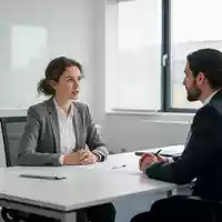 Ein neuer Mitarbeiter in einem modernen Büro während eines Onboarding-Gesprächs mit einem Mentor. - Foto: über boerse-global.de