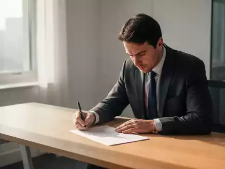 Eine konzentrierte Person arbeitet fokussiert an einem Schreibtisch, ohne Ablenkungen durch andere Aufgaben oder Geräte. - Foto: über boerse-global.de