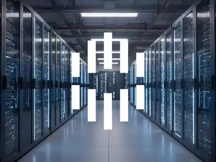 Modernes Rechenzentrum mit leuchtenden Server-Racks als Symbol für Cloud-Computing und digitale Infrastruktur. - Foto: über boerse-global.de
