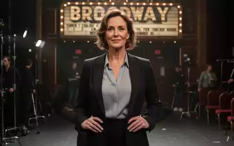 Eine Frau in ihren Vierzigern steht selbstbewusst in einem Theater-Backstage-Bereich und strahlt Professionalität aus. - Foto: über boerse-global.de