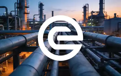 Abstrakte Darstellung einer modernen Industrieanlage während der Dämmerung, die unternehmerische Restrukturierung symbolisiert. - Foto: über boerse-global.de