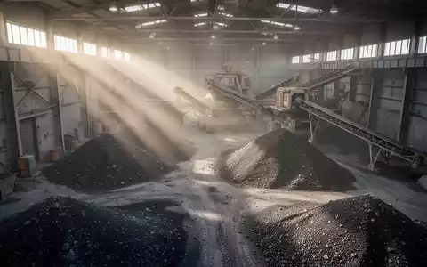 Industrielle Lagerhalle mit aufgeschüttetem Silbererz-Konzentrat in einer modernen Minenanlage. - Foto: über boerse-global.de
