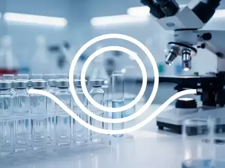 Abstrakte Darstellung eines modernen biotechnologischen Labors mit Fokus auf medizinische Innovation und Investitionen. - Foto: über boerse-global.de