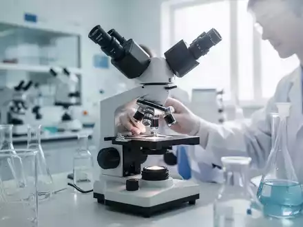 Ein Wissenschaftler arbeitet in einem modernen Labor an einem Mikroskop zur Untersuchung von Zellkulturen. - Foto: über boerse-global.de