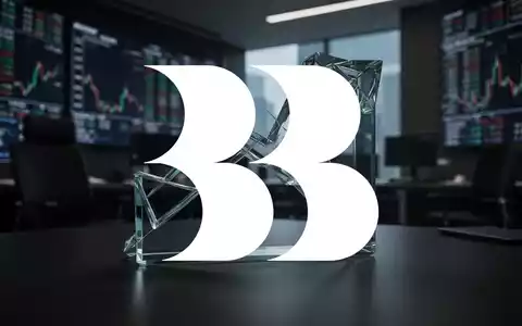 Abstrakte, dunkle Finanzmarkt-Szenerie mit einer abwärts gerichteten Glasstruktur als Symbol für einen Kursrückgang. - Foto: über boerse-global.de