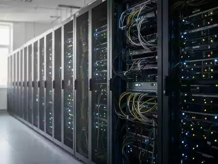 Moderne Server-Infrastruktur in einem universitären Rechenzentrum während einer Wartungsphase. - Foto: über boerse-global.de