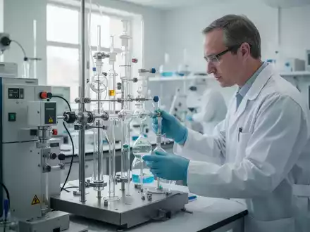 Eine Forscherin in einem modernen Labor bei der Arbeit mit einem Präzisionsgerät zur Analyse von Atemluft. - Foto: über boerse-global.de