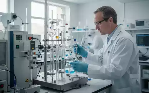 Eine Forscherin in einem modernen Labor bei der Arbeit mit einem Präzisionsgerät zur Analyse von Atemluft. - Foto: über boerse-global.de