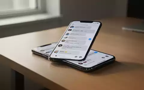 Ein Smartphone mit einer vereinten Messaging-Oberfläche auf einem Schreibtisch bei natürlichem Licht. - Foto: über boerse-global.de