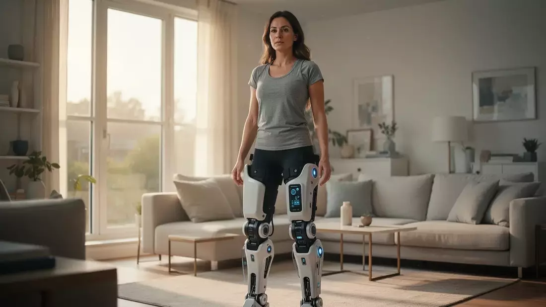 Exoskelett im Alltag: Salzburgerin trotzt Gehbehinderung mit KI-Unterstützung