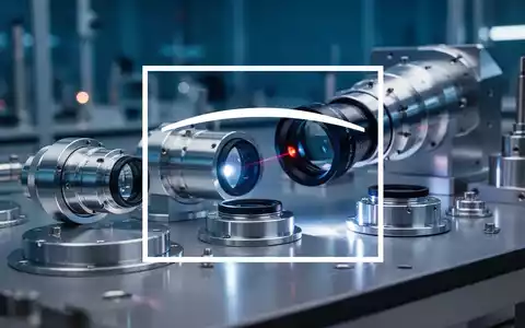 Hochpräzise optische Linsen und Lasertechnologie in einem modernen Industrielabor bei stimmungsvoller Beleuchtung. - Foto: über boerse-global.de