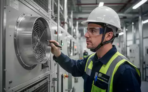 Eine Fachkraft in einem industriellen Arbeitsumfeld bei der Sicherheitsinspektion einer technischen Anlage. - Foto: über boerse-global.de