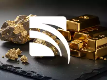 Goldbarren und Golderz auf einer dunklen Oberfläche als Symbol für den Rohstoffmarkt - Foto: über boerse-global.de