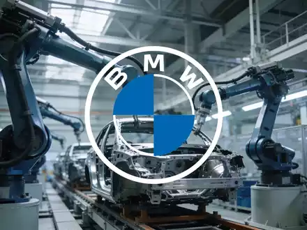 Moderne, automatisierte Fertigungsstraße in einer Automobilfabrik mit Industrierobotern bei der Fahrzeugmontage. - Foto: über boerse-global.de