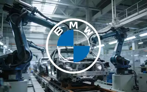 Moderne, automatisierte Fertigungsstraße in einer Automobilfabrik mit Industrierobotern bei der Fahrzeugmontage. - Foto: über boerse-global.de