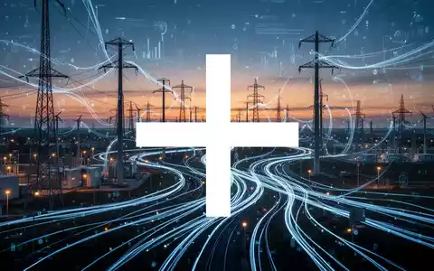 Moderne intelligente Stromnetzinfrastruktur mit digitalen Glasfaserkabeln in einer technologischen Landschaft. - Foto: über boerse-global.de