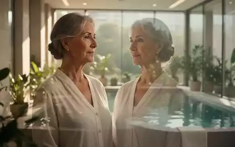 Eine Frau in einem hellen, ruhigen Kur-Ambiente, das Wohlbefinden und die Kneipp-Therapie in der Lebensmitte symbolisiert. - Foto: über boerse-global.de