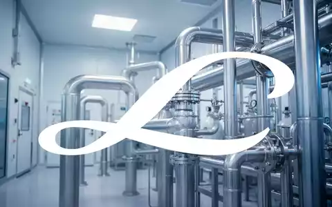 Abstrakte Darstellung einer modernen Industrieanlage für Halbleiterfertigung mit präziser technischer Ästhetik. - Foto: über boerse-global.de