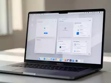 Ein moderner Laptop-Bildschirm zeigt eine minimalistische Benutzeroberfläche mit individuell angepassten Fenstern. - Foto: über boerse-global.de