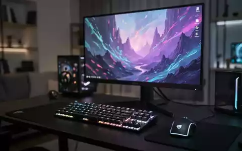 Ein modernes Gaming-Setup mit Tastatur und Monitor in einem professionell beleuchteten Home-Office. - Foto: über boerse-global.de