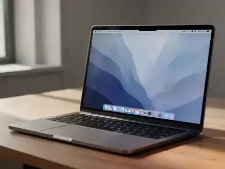 Ein moderner Büroarbeitsplatz mit einem Laptop auf einem Schreibtisch bei natürlichem Tageslicht. - Foto: über boerse-global.de