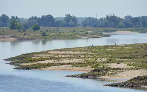 Niedrigwasser erschwert die Schifffahrt auf mehreren Flüssen.  - Foto: Soeren Stache/dpa