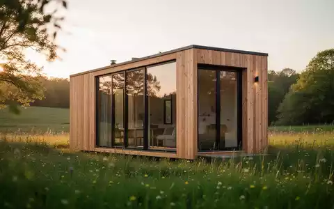 Modernes Tiny House in einer naturnahen Umgebung als minimalistische Wohnlösung. - Foto: über boerse-global.de