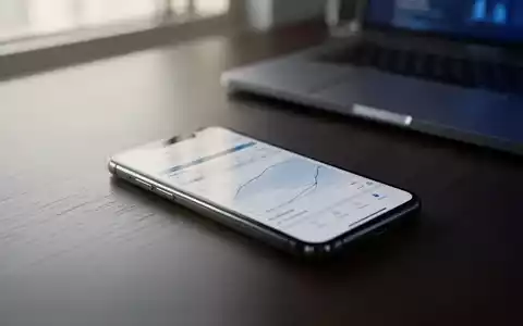 Ein Smartphone liegt auf einem Schreibtisch, auf dessen Display eine schemenhafte Tabellenkalkulation zu sehen ist. - Foto: über boerse-global.de