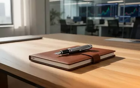 Ein hochwertiger Füllfederhalter auf einem Notizbuch auf einem Schreibtisch in einem modernen Büro. - Foto: über boerse-global.de