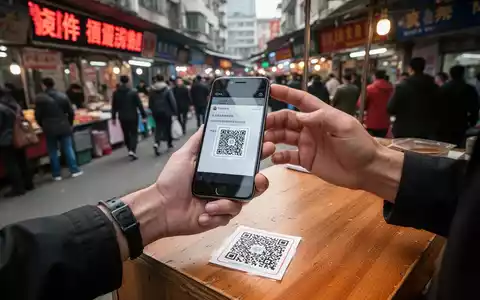 Eine Person scannt einen QR-Code an einem Marktstand in China mit ihrem Smartphone für eine mobile Zahlung. - Foto: über boerse-global.de