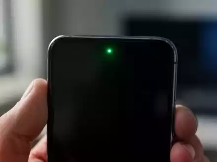 Ein leuchtend grüner Punkt am oberen Rand eines modernen Smartphone-Displays als Indikator für den Kamerazugriff. - Foto: über boerse-global.de