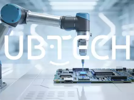 Ein hochmoderner Roboterarm in einer technologischen Laborumgebung symbolisiert Fortschritt in der Robotikbranche. - Foto: über boerse-global.de
