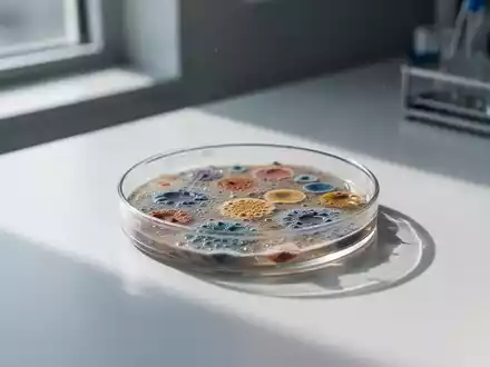 Ein wissenschaftliches Labor mit einer Petrischale und biologischen Proben auf einem Labortisch. - Foto: über boerse-global.de