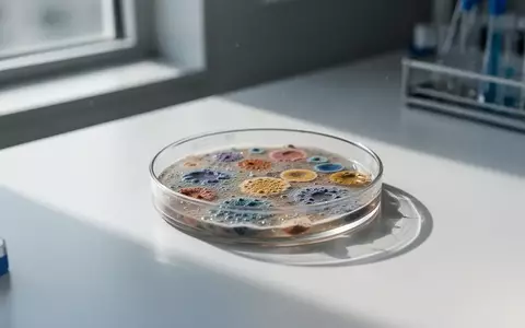 Ein wissenschaftliches Labor mit einer Petrischale und biologischen Proben auf einem Labortisch. - Foto: über boerse-global.de