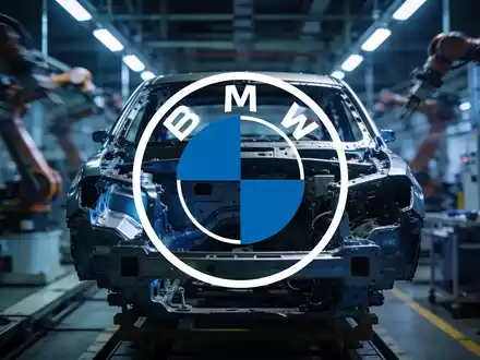 Moderne, technologische Fertigungsstraße in einer Automobilfabrik mit gedimmter, atmosphärischer Beleuchtung. - Foto: über boerse-global.de