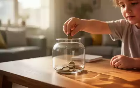 Ein Kind legt eine Münze in ein Spargefäß, symbolisch für den langfristigen Vermögensaufbau und die Altersvorsorge. - Foto: über boerse-global.de