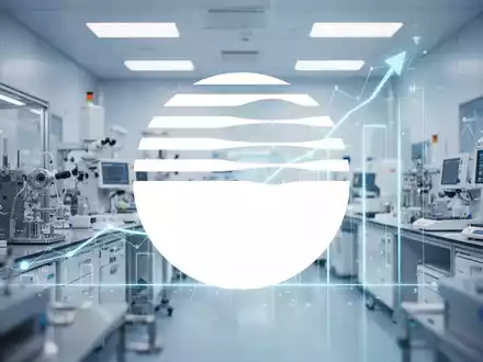 Abstrakte Darstellung moderner Medizintechnik in einer sterilen, professionellen Laborumgebung mit weichem Licht. - Foto: ĂŒber boerse-global.de