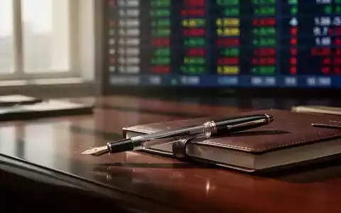 Ein hochwertiger Füllfederhalter liegt auf einem dunklen Schreibtisch vor einem verschwommenen Hintergrund. - Foto: über boerse-global.de