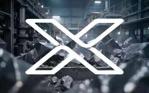 Abstrakte Darstellung einer industriellen Fertigungsanlage für Titan mit Fokus auf metallische Texturen und kühlem Licht. - Foto: über boerse-global.de