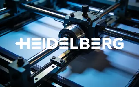 Abstrakte Darstellung einer modernen industriellen Druckumgebung mit präzisen mechanischen Komponenten. - Foto: über boerse-global.de