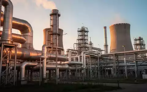 Moderne Industrieanlage eines Chemieparks bei Sonnenuntergang als Symbol für den Industriestandort Deutschland. - Foto: über boerse-global.de